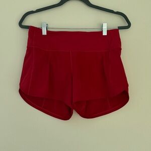 Lululemon Speed Up Short Long 4" Updated Fit Dark Red 6 W7AYMT Activewear